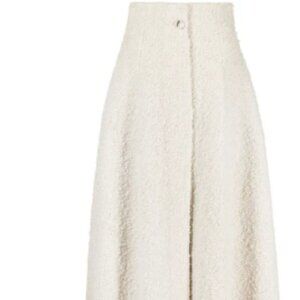Rochas  A-line bouclé midi skirt